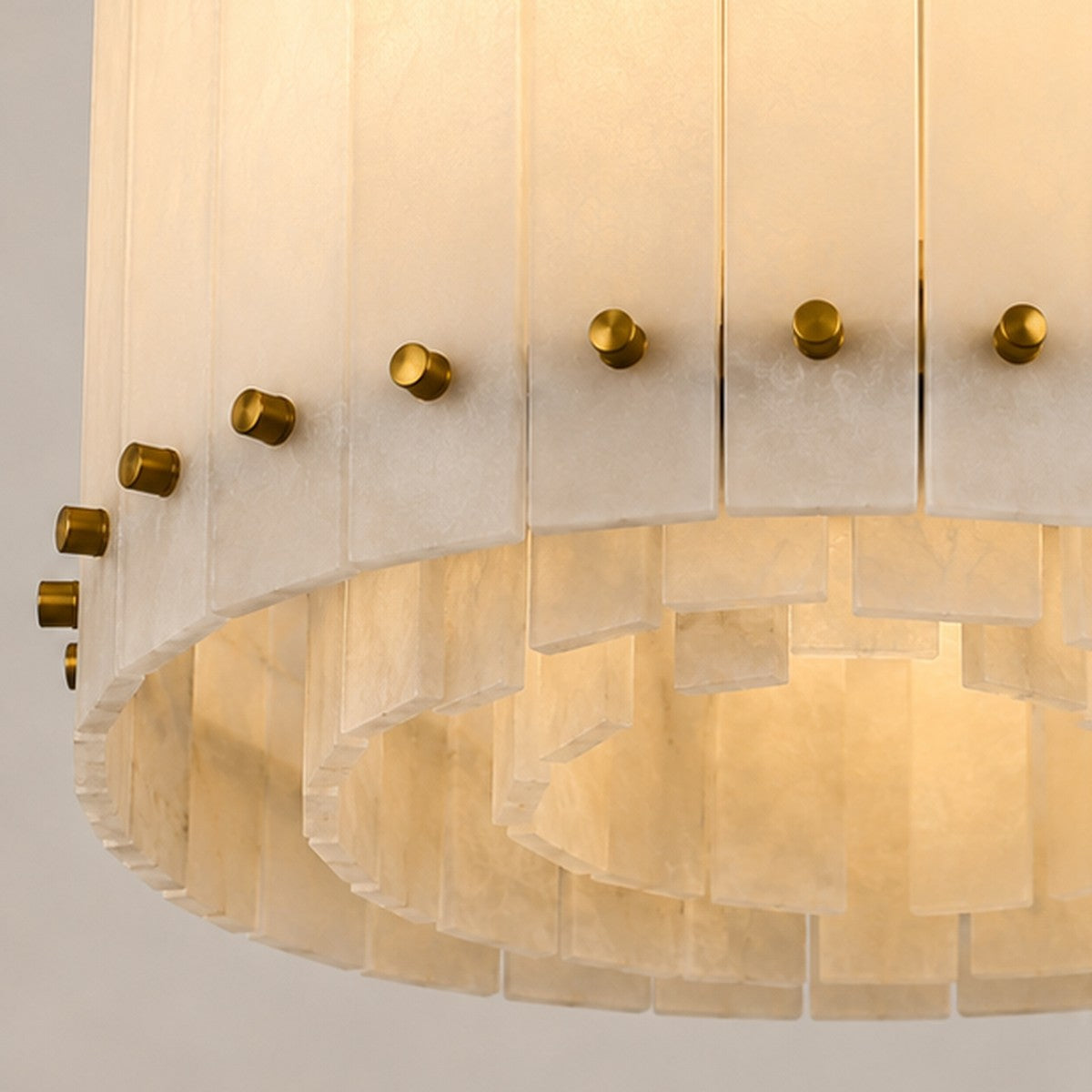 Mara Alabaster Round Chandelier 22"