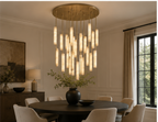 Audubon Alabaster Round Chandelier 56"
