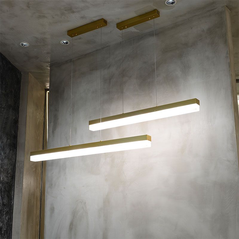 Alabaster Simple Linear Kitchen Island Chandelier - kimoylights