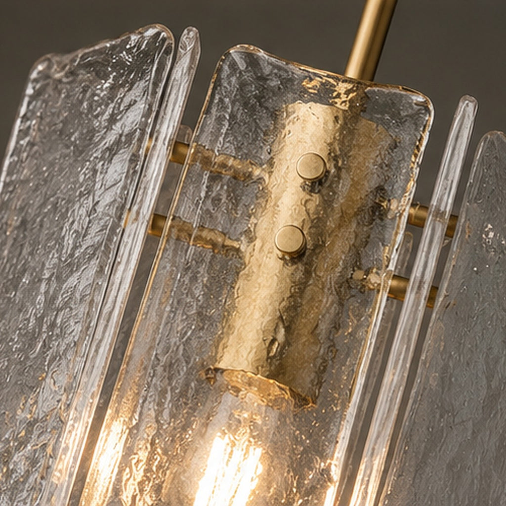 Yammy 13-Inch Textured Glass Pendant Light