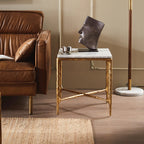 Thaddeus Mabrble Square Side Table 18" 22"
