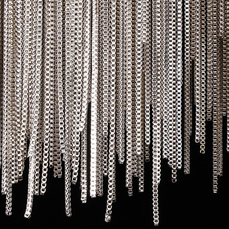 Alisa Luxury Round Chain Tassel Chandelier - kimoylights
