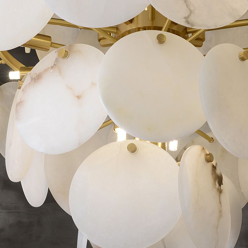 Alabasterk Magnolia Multi-tiered Round Chandelier - kimoylights