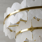 Alabaster Multi-Layer Butterfly Round Chandelier- kimoylights