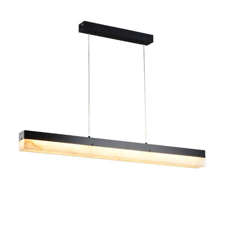 Alabaster Simple Linear Kitchen Island Chandelier - kimoylights