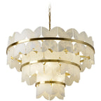 Alabaster Multi-Layer Butterfly Round Chandelier - kimoylights
