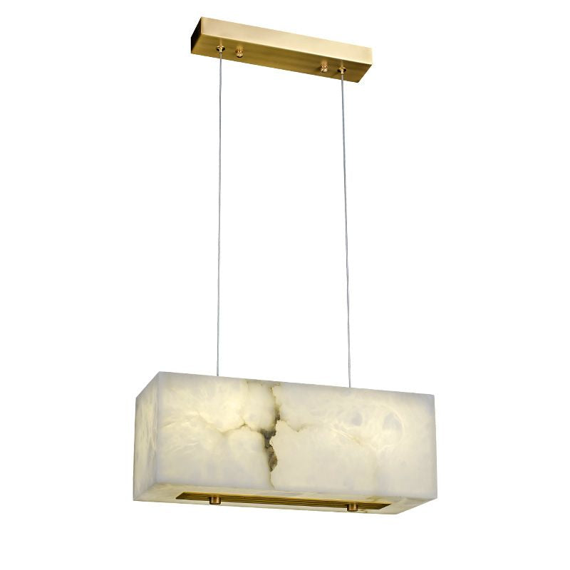 Alabaster Cuboid Dining Room Chandelier - kimoylights