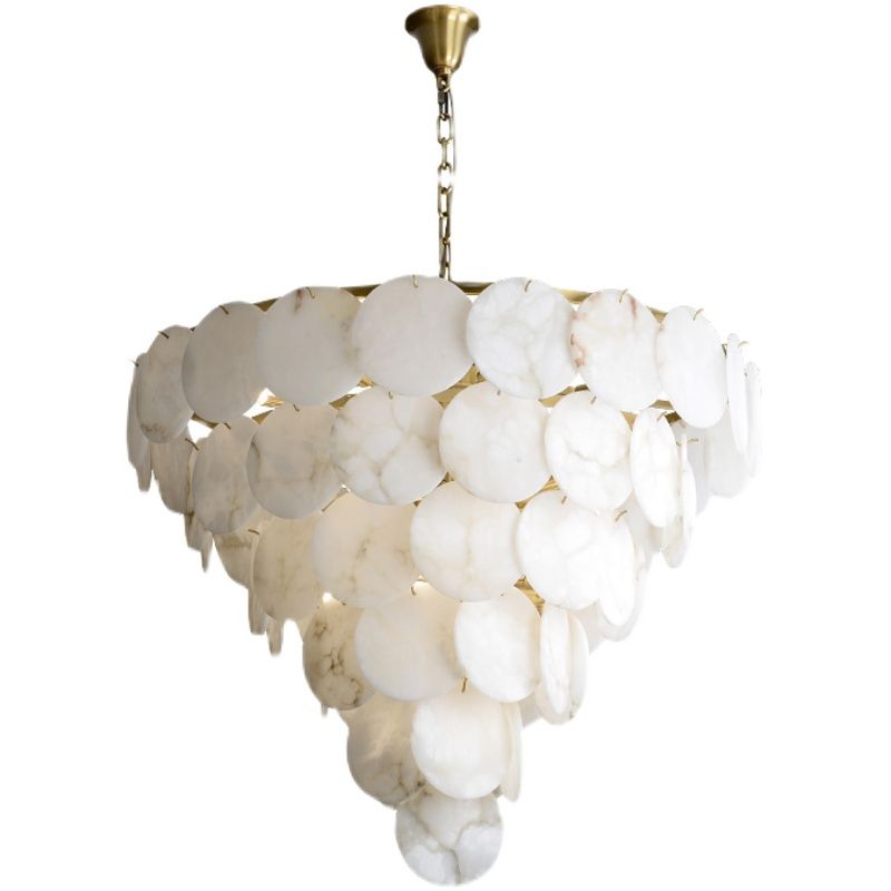 Alabasterk Magnolia Multi-tiered Round Chandelier - kimoylights