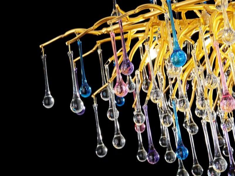 Ran Colorful Crystal Dining Branch Chandelier- kimoylights