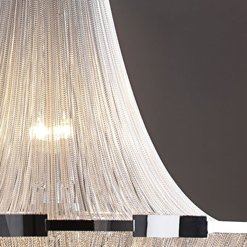 Alisa Luxury Plated Aluminum Chain Tassel Chandelier Diameter 24" 31" - kimoylights