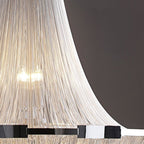 Alisa Luxury Plated Aluminum Chain Tassel Chandelier Diameter 24" 31" - kimoylights