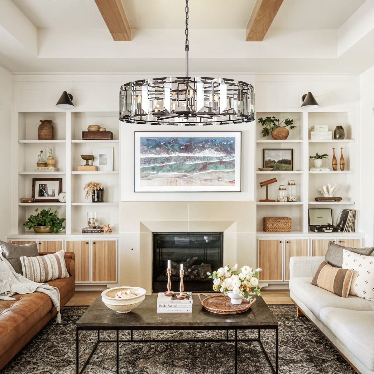 Kiko Crystal Round Chandelier 24"