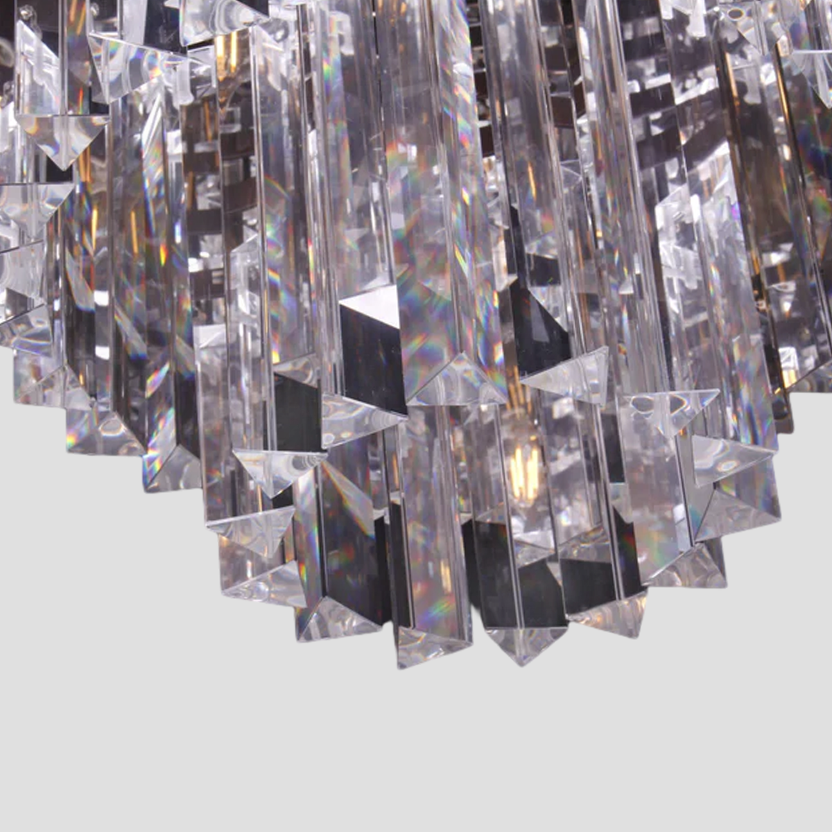 1920s Olion Multi-Tiered/ Layered Crystal Rod Chandelier