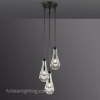 Raindrops 3-Light Rod Round Chandelier