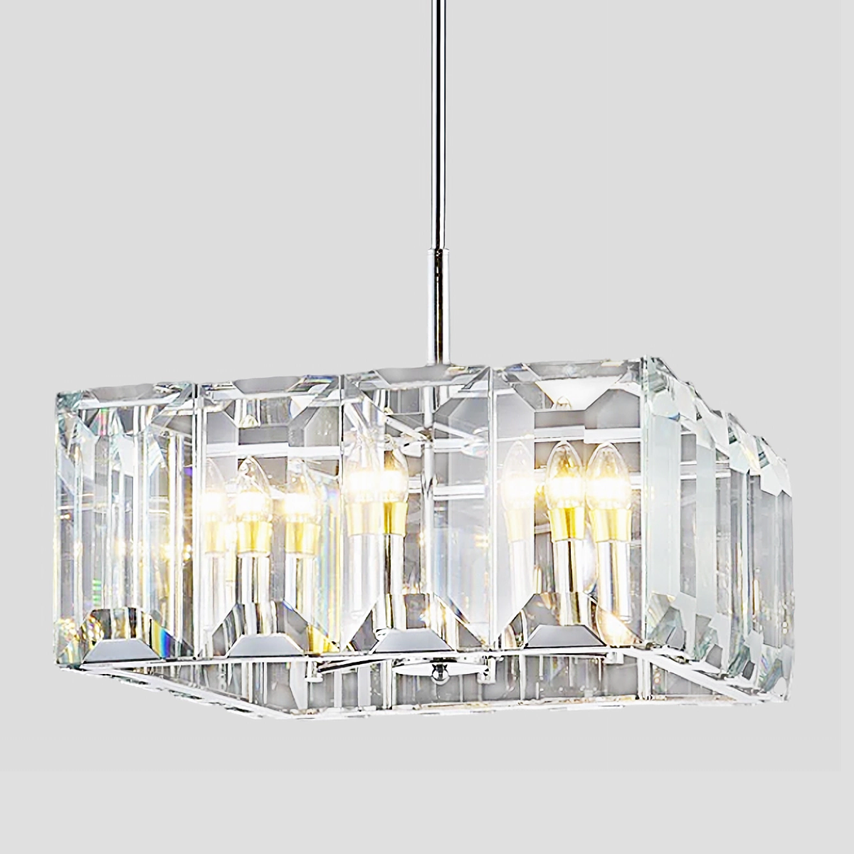 Kiko Crystal Square Chandelier 24"