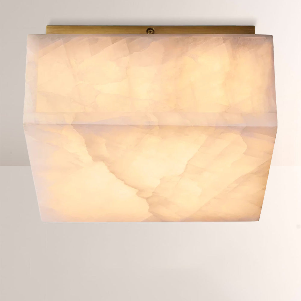 Erater Calcite Square Flushmount 6"10"14"