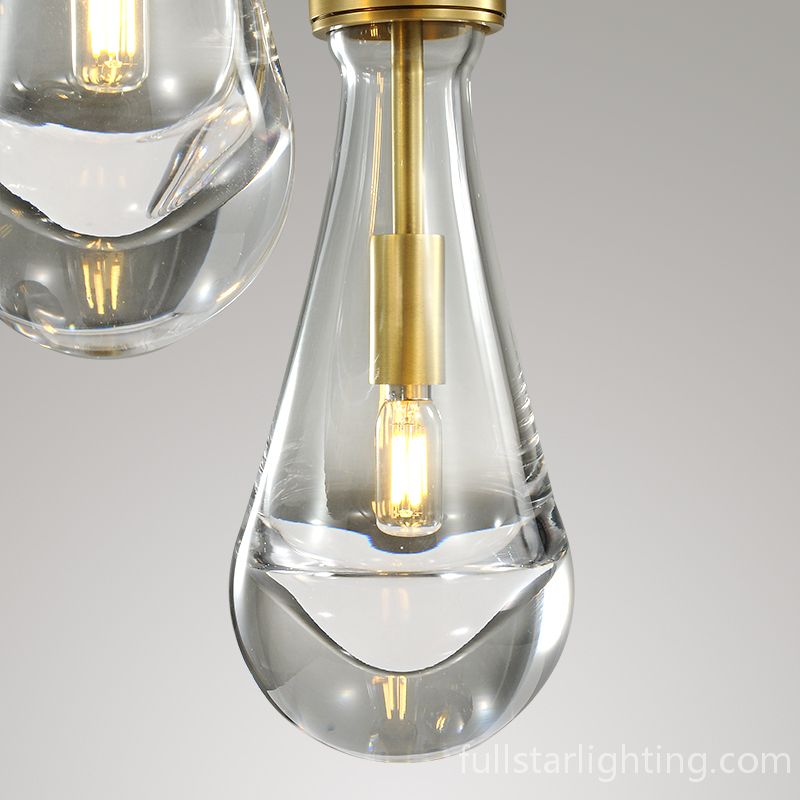Raindrops 3-Light Rod Round Chandelier