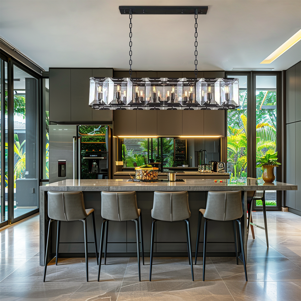 Kiko Crystal Rectangular Chandelier