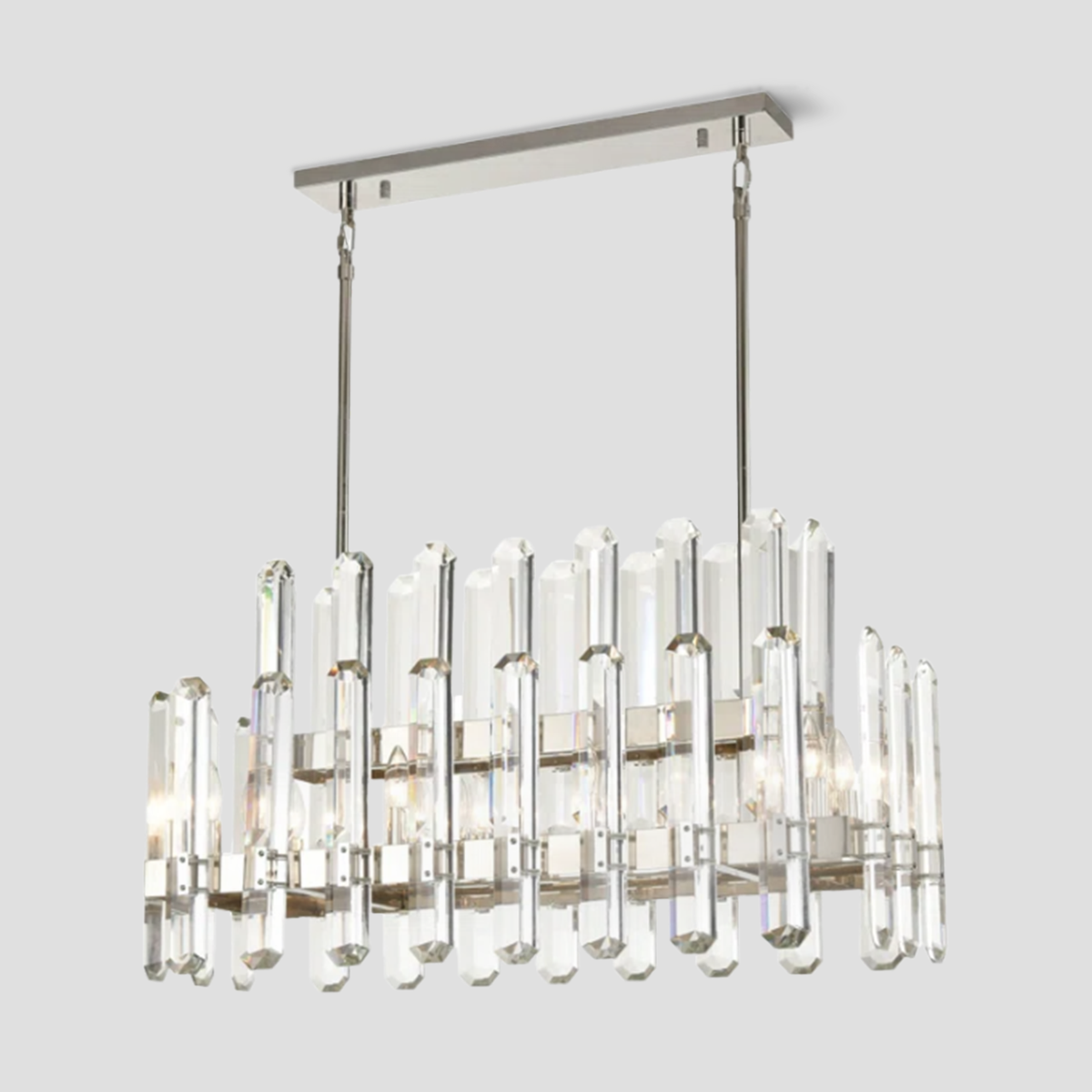 Brous Crystal Linear Chandelier