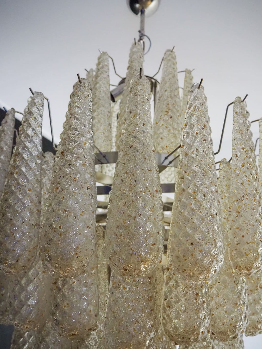 Murano Chandelier 85 Drops Amber