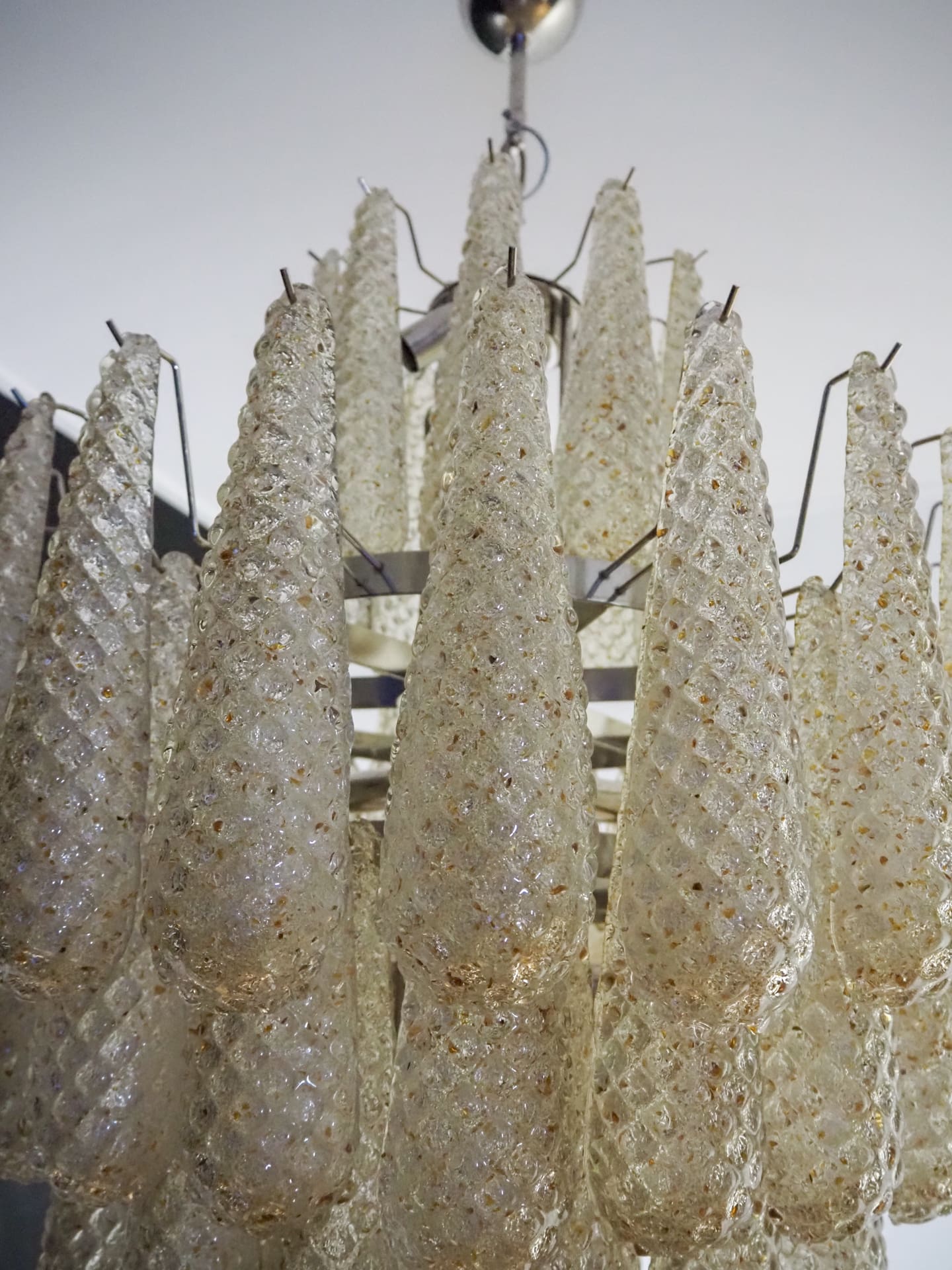 Murano Chandelier 85 Drops Amber