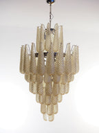 Murano Chandelier 85 Drops Amber