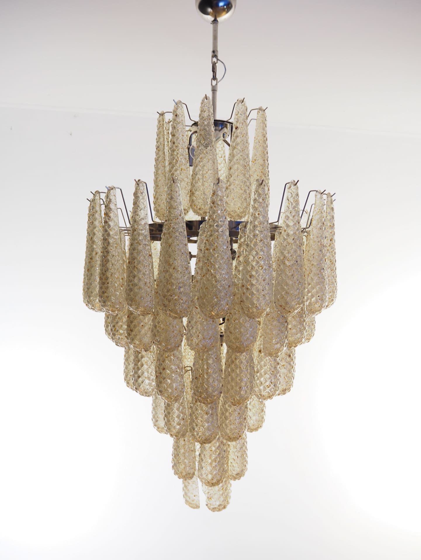 Murano Chandelier 85 Drops Amber