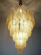 Murano Chandelier 85 Drops Amber