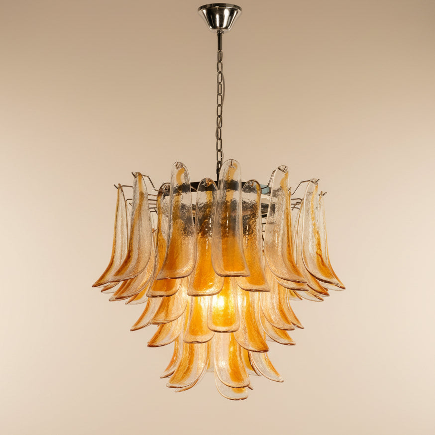 Murano Chandelier – 53 petals – Amber