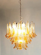 Murano Chandelier – 53 petals – Amber