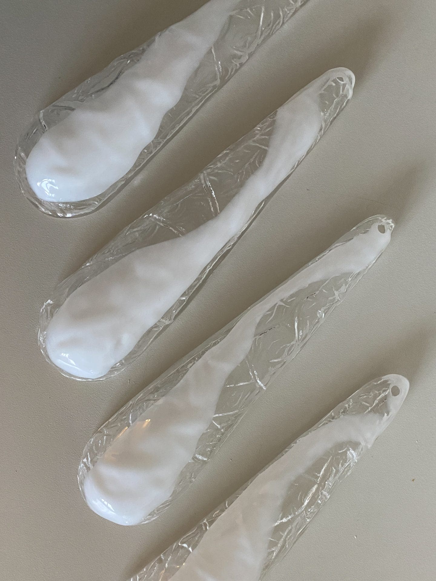 Murano Wall light Petals Drops Transparent/White