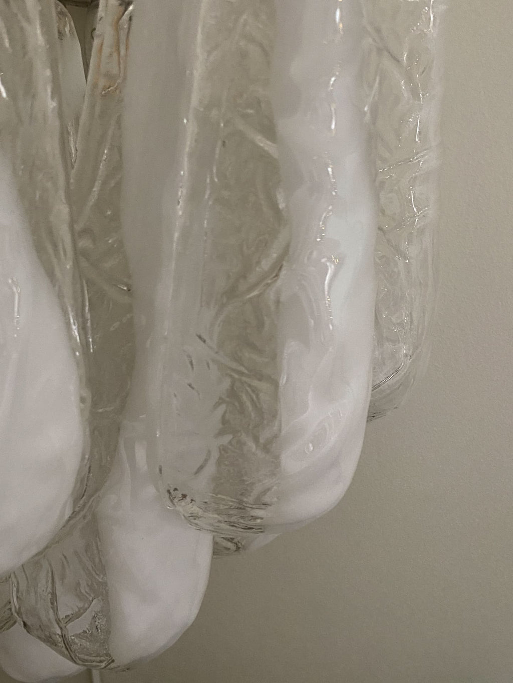 Murano Wall light Petals Drops Transparent/White