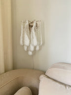 Murano Wall light Petals Drops Transparent/White