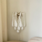 Murano Wall light Petals Drops Transparent/White