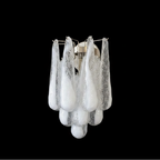 Murano Wall light Petals Drops Transparent/White