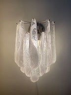 Murano Wall light Petals Drops Transparent/White