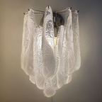 Murano Wall light Petals Drops Transparent/White