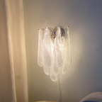 Murano Wall light Petals Drops Transparent/White