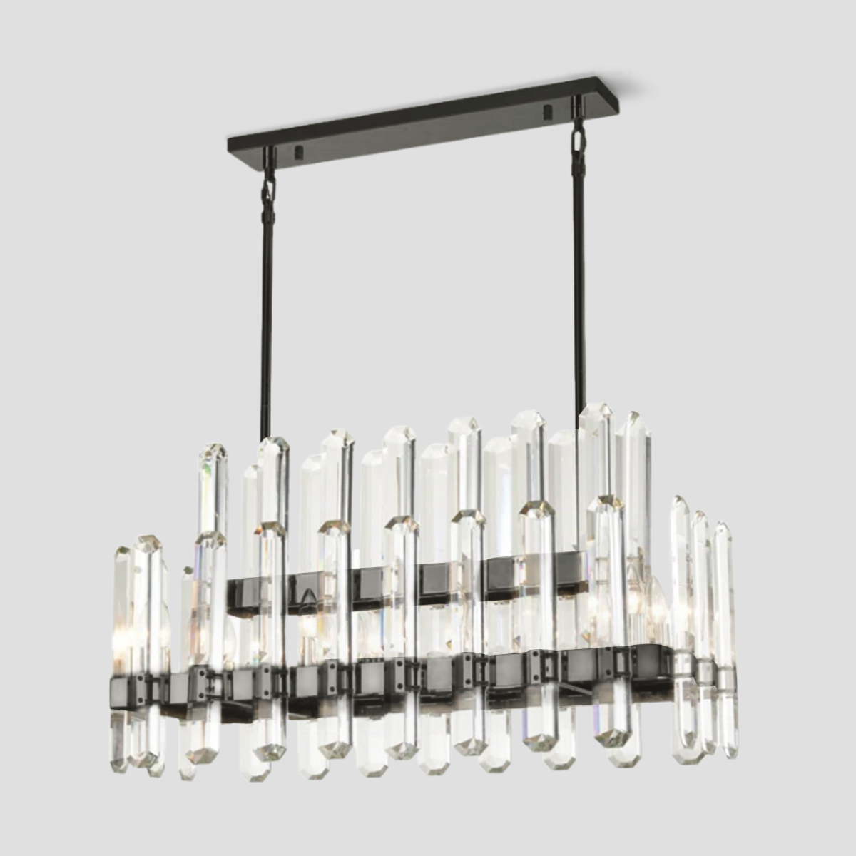 Brous Crystal Linear Chandelier
