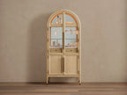 Hattie Bar Cabinet Solid Oak Wood Rectangular Vintage Inspired Dining