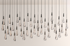 Raindrop Glass Solitaire Linear Chandelier -kimoylights