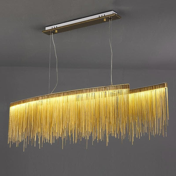 Alisa Luxury Length Chain Tassel Chandelier - kimoylights