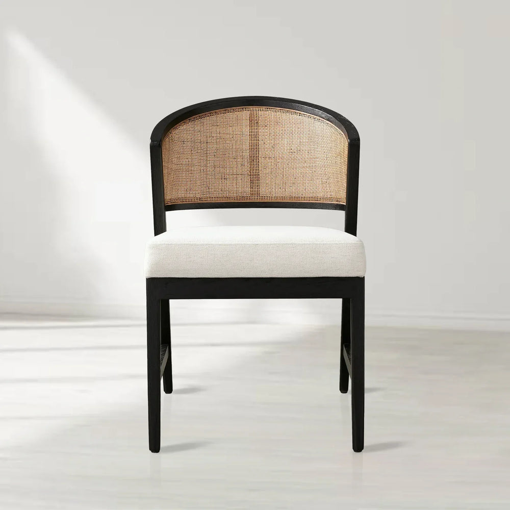 Aimee Dining Side Chair in Black Drifted