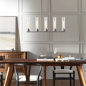 Andreas Glass Linear Chandelier