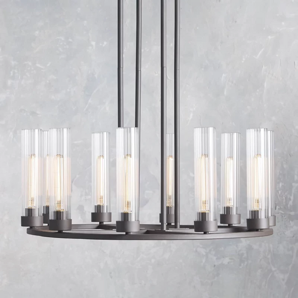 Andreas Round Glass Chandelier
