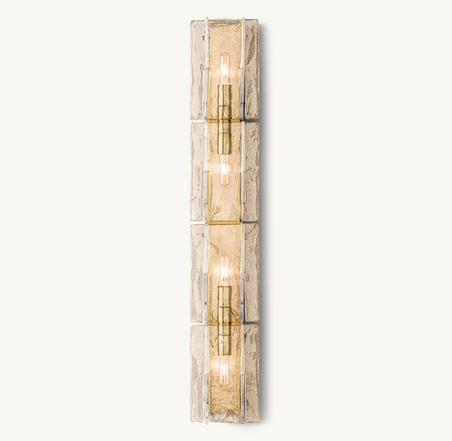 Lattice Clear Glass Grand Sconce