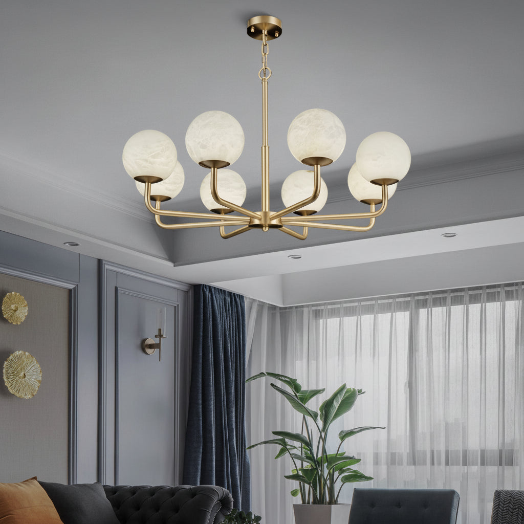 Alabaster Celestia Chandelier - thebelacan