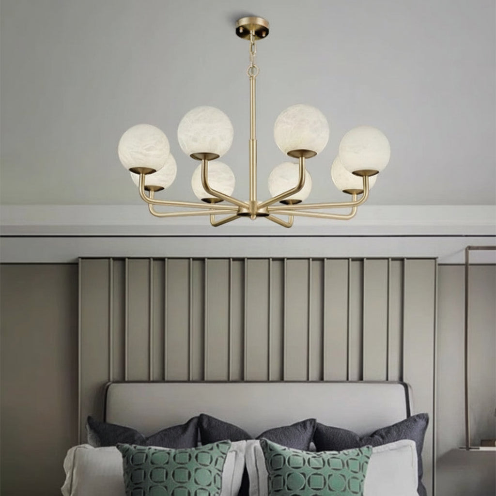 Alabaster Celestia Chandelier - kimoylights