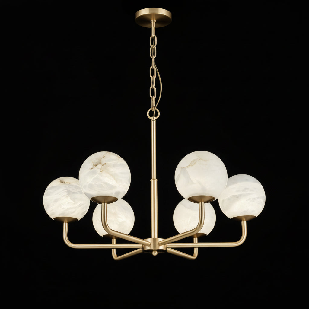 Alabaster Celestia Chandelier - kimoylights