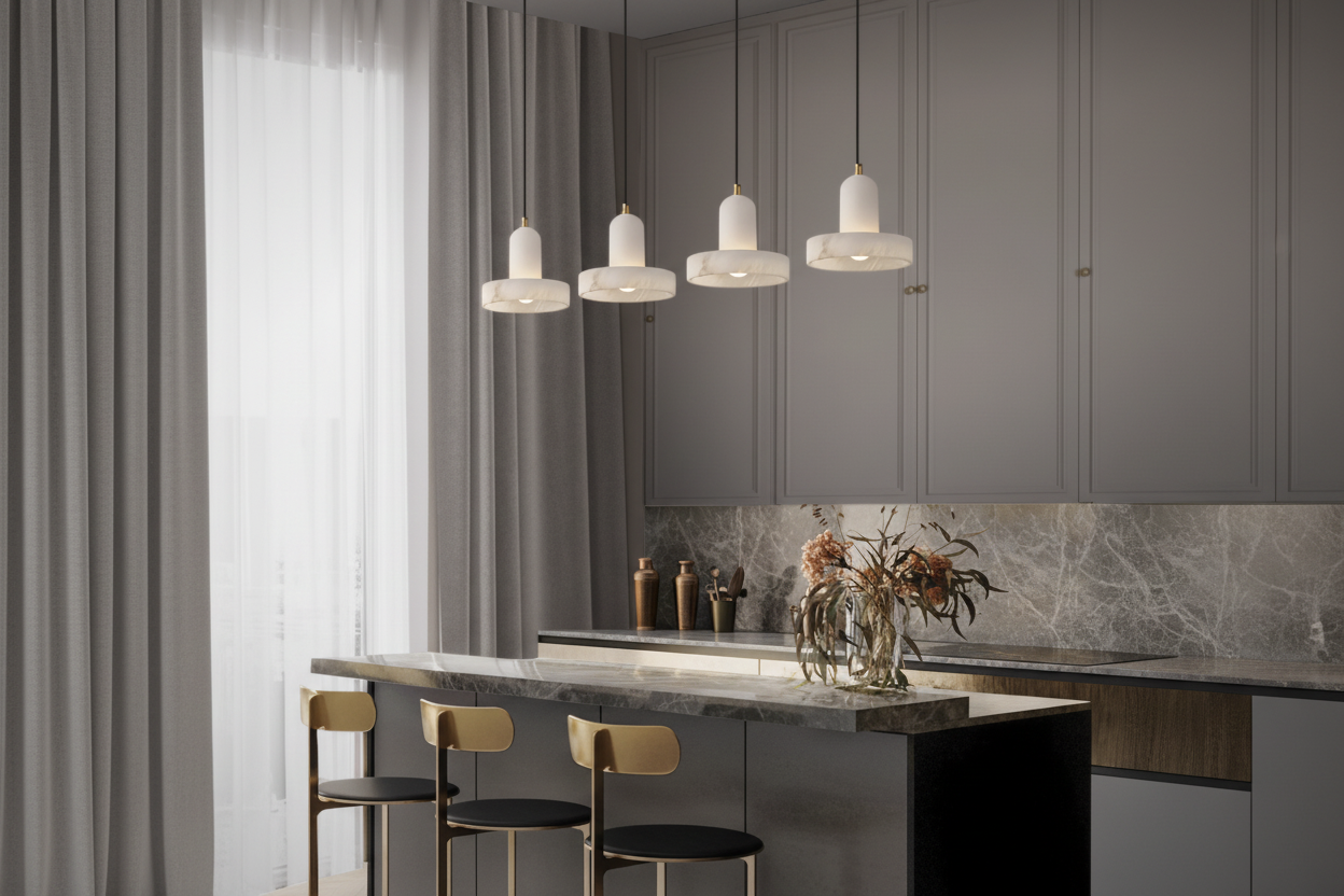 Alabaster Roshy Chandelier - kimoylights